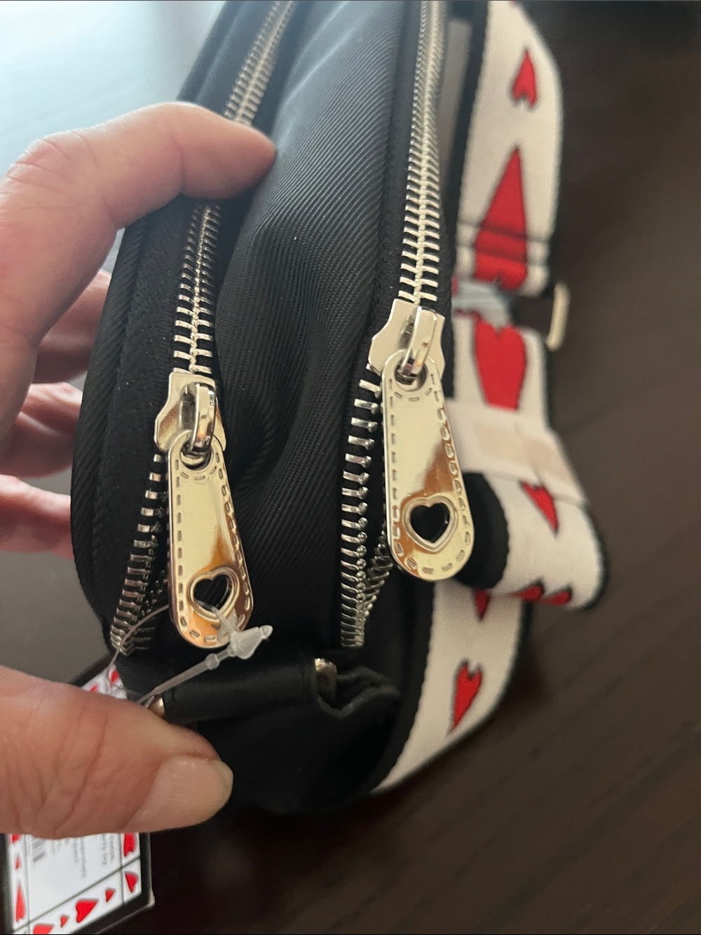 Brighton Black Crossbody Bag with LOVE Patch - Picture 4 of 6